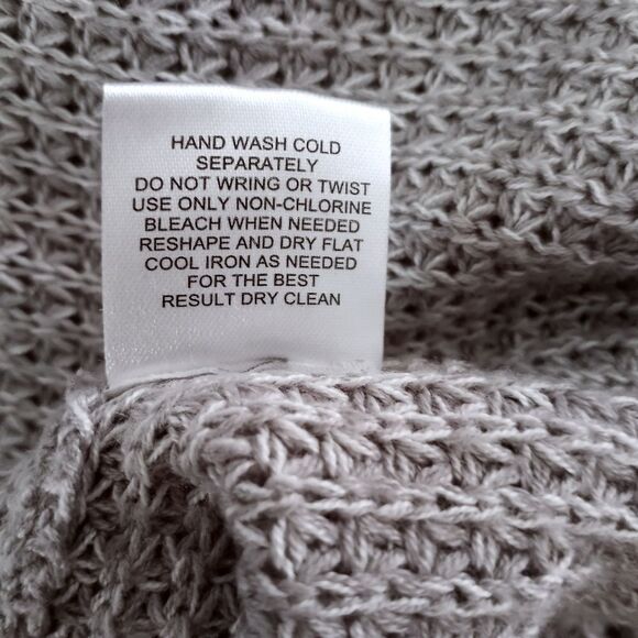 HIPPIE ROSE GRAY WAFFLE KNIT HOODIE SZ.L EUC - Picture 6 of 6